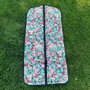 Like new fabric garment bag with lining and zipper